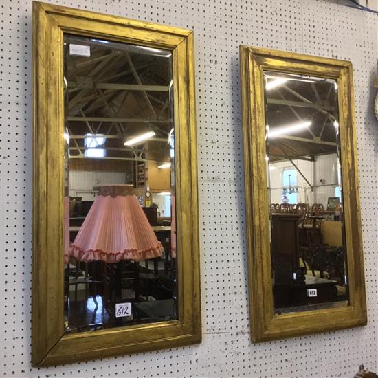 Pair of antique gilt framed wall mirrors